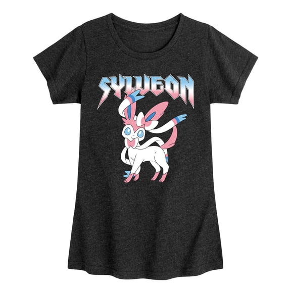 Pokémon - Sylveon Metal - Youth Girls Fitted Short Sleeve T-Shirt