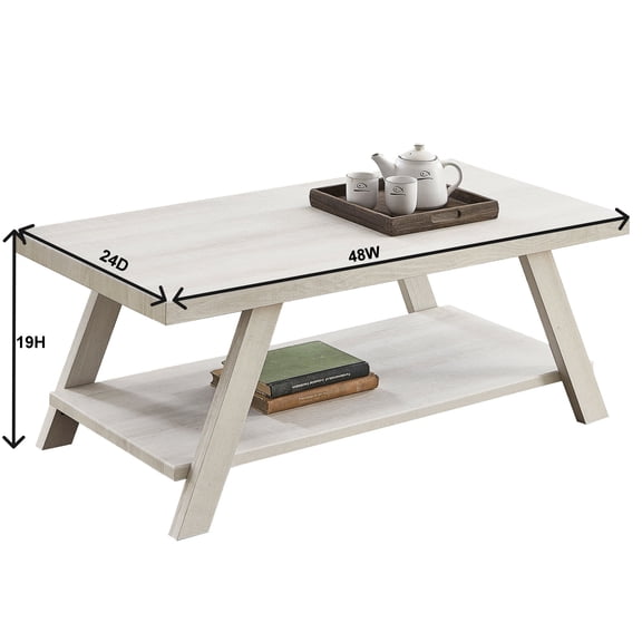 Splayed - Leg Coffee Table / Movie Night at Home / Under - Table Shelving
