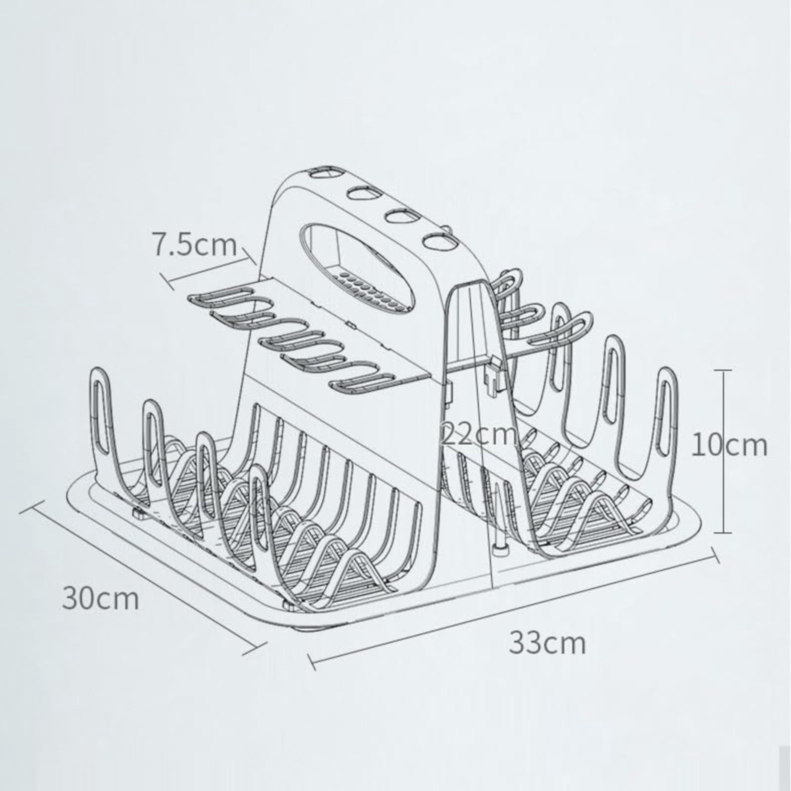 Modern Minimalist Bottle Draining And Drying Rack For Babies Tableware Cleaning Bottle Box Nipple Portability And Organization