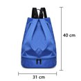 thumbnail image 4 of Drawstring Backpack With Mesh Pockets Waterproof Sport Gym Backpack Large Beach Bag Soccer Bag Sackpack for Men Women, 4 of 6