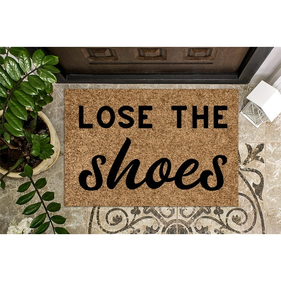 Lose the Shoes v3 | No Shoes | Housewarming Gift | Custom Doormat Closing Gift | Welcome Doormat | Front Door | Funny Door Mat Gift