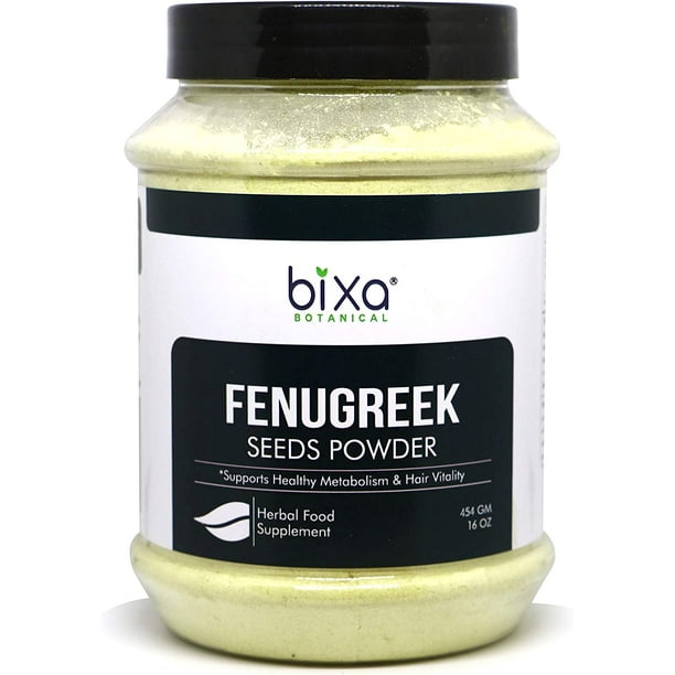 Fenugreek seed Powder 1 Pound / 16 Oz (Trigonella foenum), Enhances