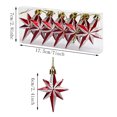 thumbnail image 2 of Cadancy Christmas Ornaments Tree Hanging Stars Baubles Holiday Decoration Shatterproof Balls Pendant Festive Party Supplies Seasonal Home Indoor Mantel Fireplace Window Decor, 2 of 7
