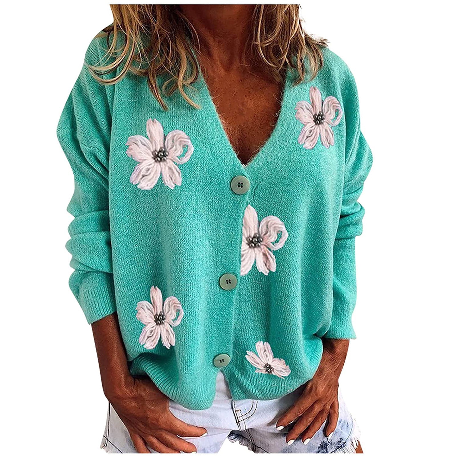 Loose Cardigan Sweater Plus 