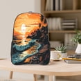 thumbnail image 5 of Honeii Serene Ocean Sunset Print Clear Backpack Heavy Duty Transparent Bag 17" See Through BookBag for Women Men Adults Work Festival Sports Travel, 5 of 7