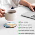 thumbnail image 4 of Sunset Beach Coasters Set of 2, Soft Absorbent Coasters for Drinks, Spray Ocean Waves Sky Nature Scenery Non-Slip Cup Coaster Mat with Rubber Bottom for Home Kitchen Desk Coffee Bar Table Decor 4", 4 of 9