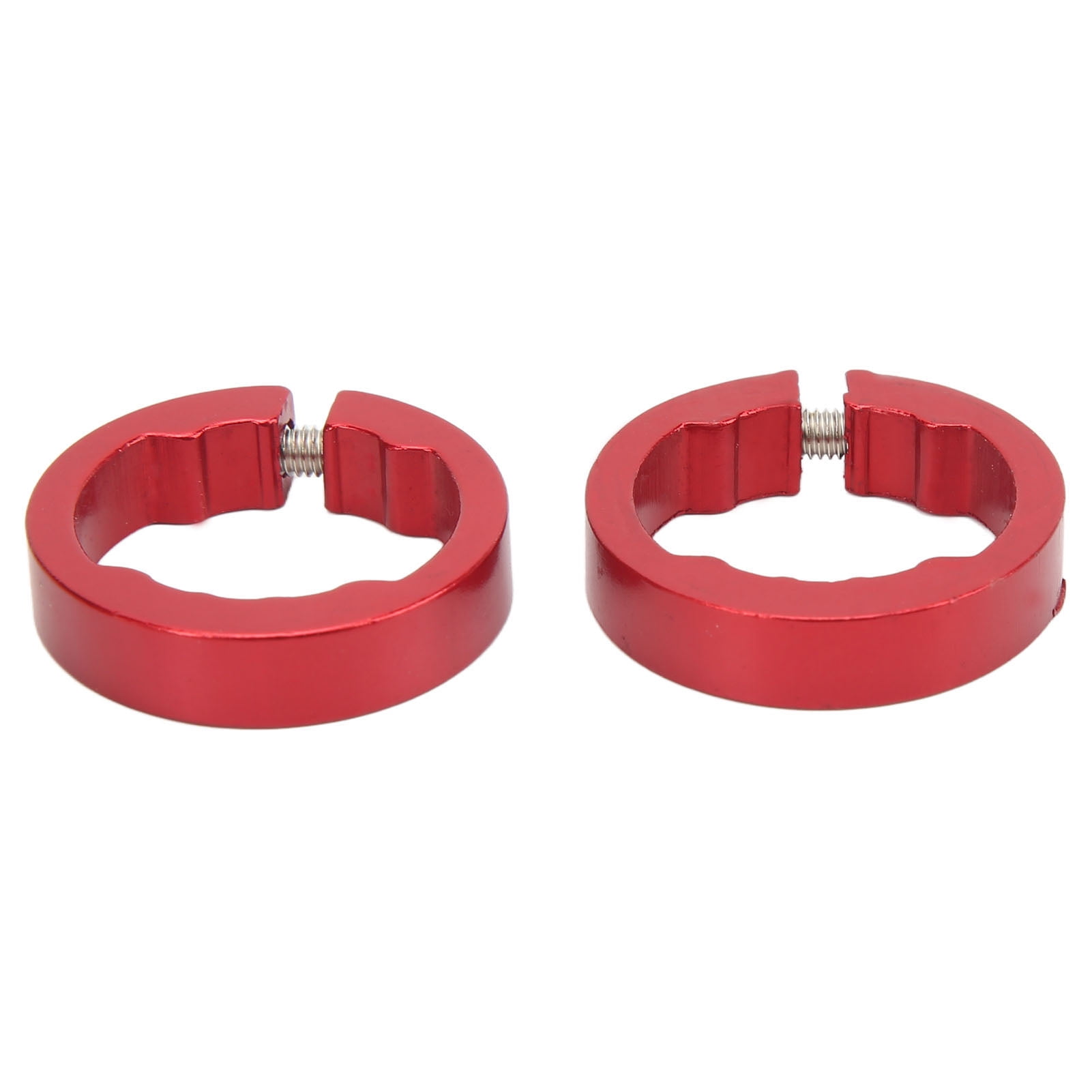 2 Anneaux De Serrage Pour Poignées De Guidon Vélo - Alliage Aluminium 22.2mm - Couleurs Noir, Bleu, Rouge