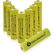 GEILIENERGY Solar Light AA NiCd AA 600mAh 1.2V Rechargeable Batteries for Solar Lamp Garden Lights(8 PCS) 8PCS NiCd 600mAh Yellow Color
