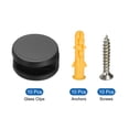 thumbnail image 3 of 10Pcs Zinc Alloy Mirror Floating Glass Clips, Supporting Sheet Nail Dresser Mirror Fixed Fitting,Black, 3 of 5