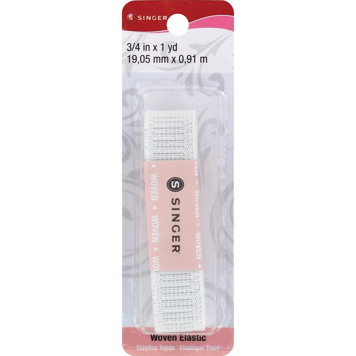 1 Knit Non-Roll Elastic, White, 30 - Prym Consumer USA Inc