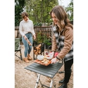 GCI Outdoor Compact Camp Table 20 Lightweight Folding Side Table, Black Chrome