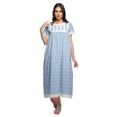 thumbnail image 1 of Moomaya Chemise de Nuit Maxi à Manches Courtes Imprimée, Boutonnée, en Coton, Tenue de Sommeil, 1 of 5