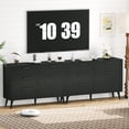 thumbnail image 3 of Rovaurx 6 Drawer Double Dresser Chest, Bedroom Chest of Dressers, Beside Table, Black, 3 of 7