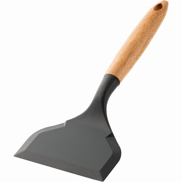 Espátula de Silicona con Mango de Madera, Ideal para Tortillas y Panqueques Tamagoyaki. Espátula Antiadherente para La Cocina Del Hogar.