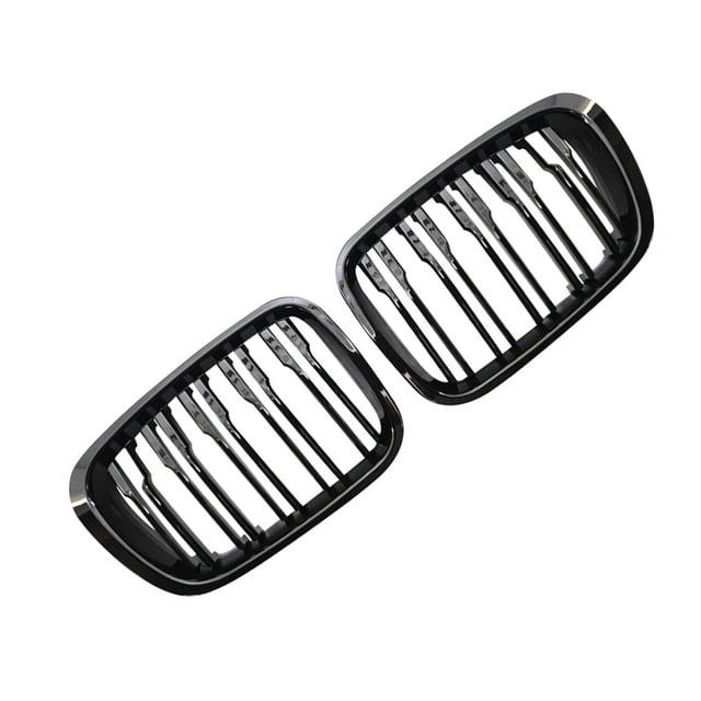 Riwesomey 1 par de parrillas de coche parachoques delantero parrillas de plástico reemplazo de parrillas de riñón para E46 Automoción decorativa y accesorios No.01