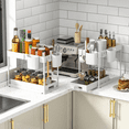 thumbnail image 2 of Multifunctional Under Sink Storage Organizer, Pull-Out Cabinet Rack, 2 Tier Bathroom Shelf, 2 of 3