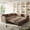 Brown, variant on VEPXXP 85.1" L-Shaped Pull Out Sofa Bed, Convertible Sectional Sofa with USB Charging & Side Pockets, Plush Teddy Upholstery for Home Office, LIGHT GREY