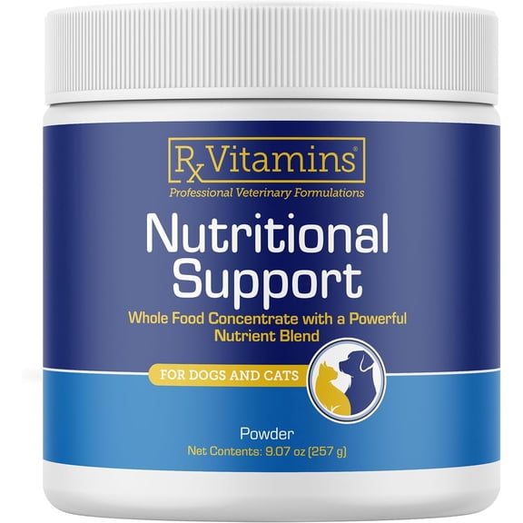 Rx Vitamins Nutritional Support - Omega 3 for Dogs and Cats - Biotin for Dogs, Vitamin E for Dogs, and Kelp Powder for Dogs - Milk Thistle for Cats and Spirulina for Dogs - 9.07oz