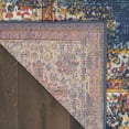 thumbnail image 6 of 10' Blue and Ivory Oriental Power Loom Distressed Runner Rug, 6 of 10