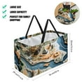 thumbnail image 2 of Map section Large Capacity Reusable Foldable Decorative Box Storage Bin Oxford Cloth Shopping Bags, 2 of 7