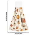 thumbnail image 6 of Yayeee Kitchen Hanging Hand Towels Set of 2 with Loop Bathroom Absorbent Tie Towel, Fall Beige Pumpkin, 6 of 7