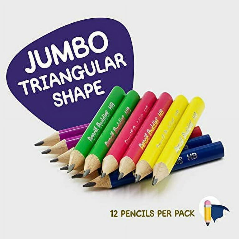 Short Fat Colored Pencils for Kids - 10 Triangle Jumbo Color Pencils for  Ages 2-6, Preschool, Toddlers & Beginners, Color Pencils for Kids - Pre  Shar - Imported Products from USA - iBhejo