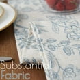 thumbnail image 3 of Spring Table Runner Linen Farmhouse Table Cloth Blue Floral Decorative Table Runners 72 Inch Botanic Printed Burlap Handcrafted Flax Coffee Table Decor 1 Panel Blue on Beige, 3 of 6