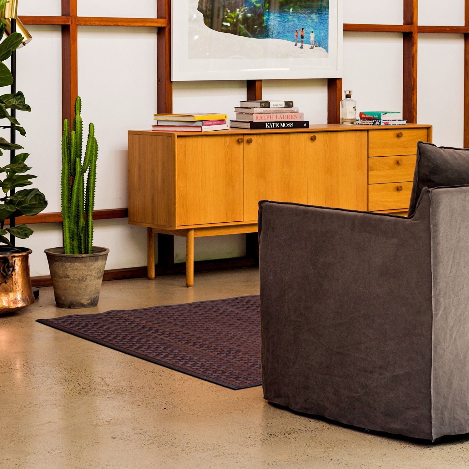 Truu Design Tapis en bambou brun