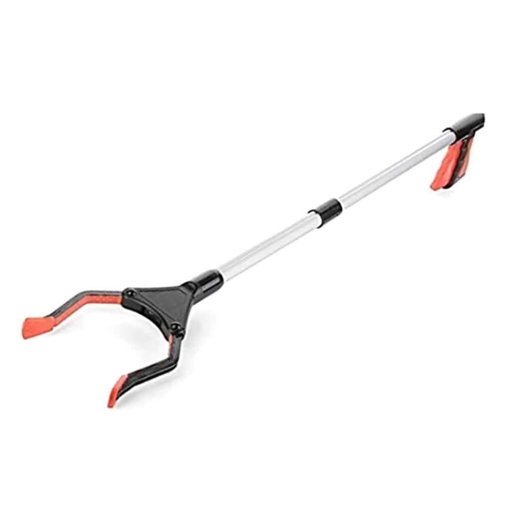 Foldable Long Trash Clamps Grab Pick Up Tool Curved Handle Garbage Clip