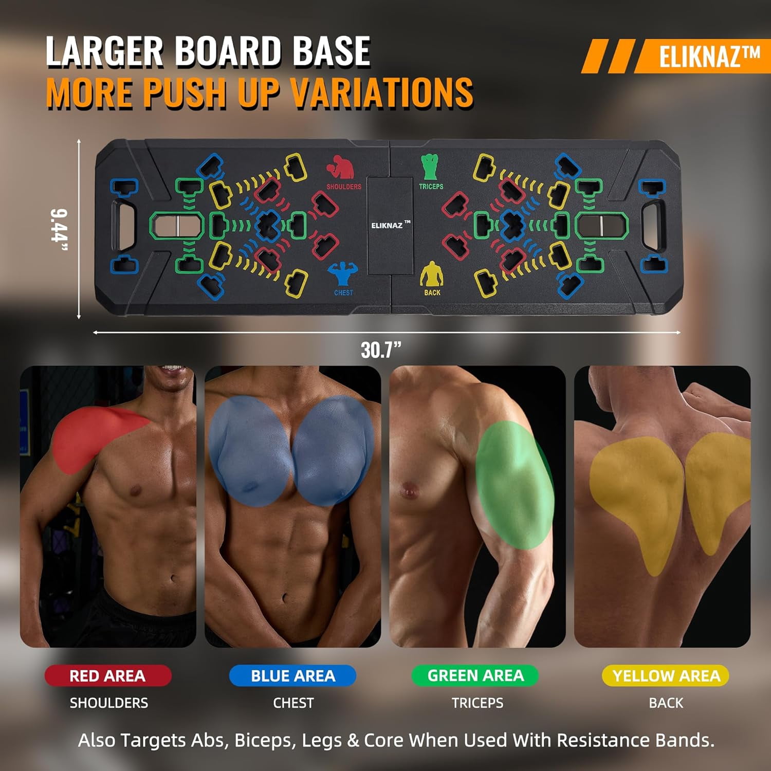 Portable Push Up Board Gym Kit 25-in-1, Foldable Push Up Station & Exercise Board Workout Set with 18 Accessories, Resistance Bands & Handles, Ankle Straps for Men, Women & Teens