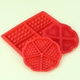 thumbnail image 2 of Diy Waffle Waffle Mold Model Nonstick Kitchen Cake Making Accessories Hot Baking Tool Heart-shape  4-square Waffle Mold, 2 of 6