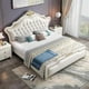thumbnail image 3 of European Marriage Bed Queen Size Aesthetic Lounge Double Bed Storage Space Cama Matrimonio Multifuncional Bedroom Furniture My Lux Decor Round, 3 of 9