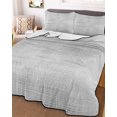 thumbnail image 3 of Quilts Twin XL Size, Slate Gray Soft Comforter Bedding Set for Bed, Vintage Solid Color Modern Minimalist Distressed Lightweight Quilted Bedspread with Pillow Cover(2 Pieces), 68x98 Inch, 3 of 7