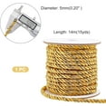 thumbnail image 4 of DIY 5mm Gold Cord Rope 15 Yards Metallic Twine Cord 3-Ply Polyester Shiny Cord Thread Decorative Rope for Home Décor Upholstery Curtain Tieback Graduation Honor Cord Wrapping DIY, 4 of 7