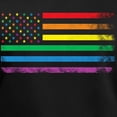 thumbnail image 3 of CafePress - Rainbow American Flag Women's V Neck Dark T Shirt - Women's V-Neck Dark T-Shirt, 3 of 4