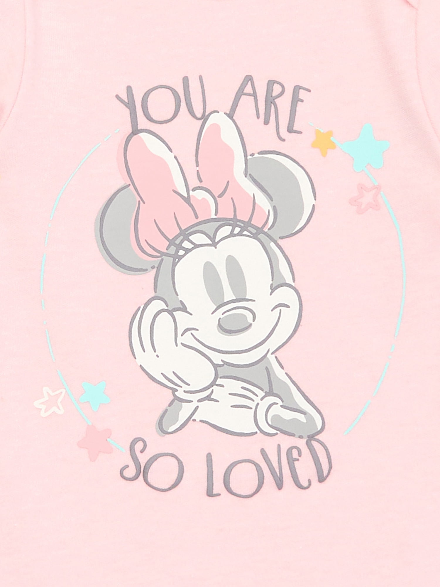 Disney Baby Wishes + Dreams Character Short Sleeve Bodysuits, 3-Pack, Sizes Newborn-12 Months