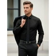 thumbnail image 3 of OALUXE Mens Dress Shirts Formal Long Sleeve Button Down Business Solid Shirt, 3 of 7