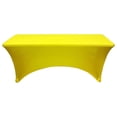 thumbnail image 2 of - 5 ft Yellow Rectangular Spandex Table Covers Fitted Tablecloth Wedding Event Patio Decorations Elastic Fabric Stretch for Folding Table, 2 of 4