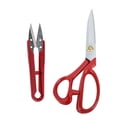 thumbnail image 2 of Tailor Scissors Thread Snipper, Stainless Steel Sewing Scissors Set with Ergonomic Rubber Handle Groove Technology  Tailor Scissors Thread Snipper for, 2 of 8