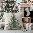 thumbnail image 2 of Christmas Pillow Covers 18x18 Set of 4 Christmas Tree Gloves Neutral Christmas Decor Outdoor Xmas Winter Holiday Beige Decorative Throw Pillow Case Home Decorations for Living Room Couch, 2 of 6