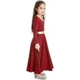 thumbnail image 2 of YONGHS Kids Girls Lyrical Dance Dress for Church Worship Praisewear Red 4, 2 of 7