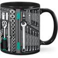 thumbnail image 1 of Taza de café con diseño de caja de herramientas, cerámica, 350 ml, con mango negro, 1 of 2