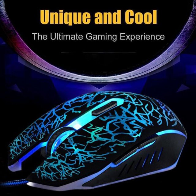 Klonfd Gaming Mice Colorful Wired Optical Backlight 4000DPI