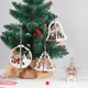 thumbnail image 1 of Adorno para árbol de Navidad, muñeco de nieve, colgante tridimensional, madera hueca, 1 of 3