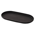 thumbnail image 5 of Black Wood Grain Serving Tray Non Slip Tea Coffee Snack Tray Rectangular Plastic Food Serving Plate with Raised Edges for Kitchen Home Restaurant Café 9.5x5.1 In, 5 of 9