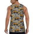 thumbnail image 3 of Easygdp Retro Excavator Men's Tank Top, Sleeveless Muscle T Shirts, Breathable, Quick-Dry, Loose for Gym, Running, Fitness - Small, 3 of 9