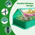 thumbnail image 6 of 3-In-1 Galvanized Raised Garden Bed with Cover Metal Planter Box Kit, 6x3x1 FT, Protecting Plant Growth, 2 Zippers Windows, Open-Ended Base, Double-Sided Galvanized Metal, Greenhouse for Cabbage, 6 of 8