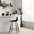 thumbnail image 3 of Bouclair Black Faux Leather and Metal Bar Stool, 3 of 8