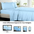 thumbnail image 3 of SGI Bedding Microfiber Made Bed Sheet Set - Twin XL Size Sheets Microfiber Sheets Soft, Durable Sheets 15" Deep Light Blue, 3 of 7