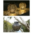 thumbnail image 7 of Tomshine Outdoor Solar Lantern Light Hollowed-out Design Decorative Metal Hanging LED Lights Sensitive Control Lamp IP44 Water Resistant for Patio Courtyard Balcony Garden 2pcs, 7 of 7